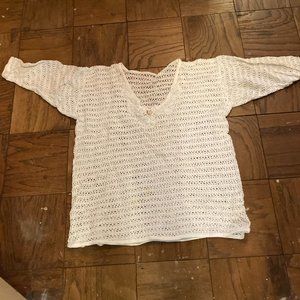 Vintage 90s Women's Knit Holey Shirt